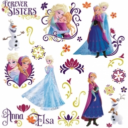 Frozen forever sisters muurstickerset