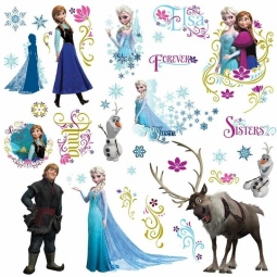 Frozen glitter muursticker