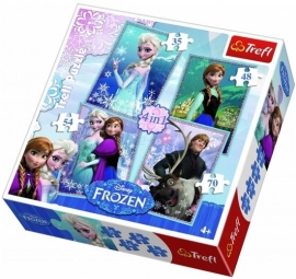 Frozen puzzel 4 in 1