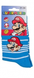 Super Mario sokken blauw