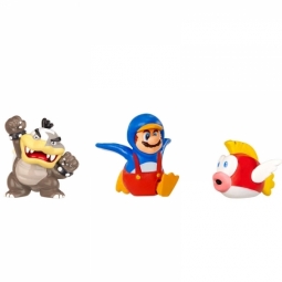 Micro figure super mario bros wii u serie 2 morton koopa penguin mario e cheep cheep1